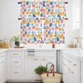 thumbnail image 2 of Summer Ocean Shell Colorful Curtain Tier and Valance Set 3 Piece, Nautical Sea Conch Seamless 3-inch Rod Pocket Window Tier Curtains Valance for Kitchen Living Room, 2 of 9