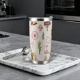 thumbnail image 3 of NewJum Cowgirl Tumbler with Straw Lid, 20oz Insulated Stainless Steel Travel Mug for Women, Pink Western Coquette, Cup Holder Friendly Desert Cactus & Pink Boots Gift for Her, 3 of 7