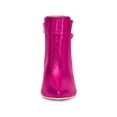 thumbnail image 5 of BLISSFUL STEP Women's Glitter Pointed Toe Stiletto Heel Ankle Boots Hot Pink 8, 5 of 7