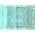 thumbnail image 1 of Ahgly Company Indoor Rectangle Abstract Light Blue Modern Area Rugs, 2' x 5', 1 of 4