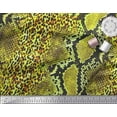 thumbnail image 2 of Soimoi Green Poly Georgette Fabric Leopard & Snake Animal Skin Fabric Prints By Yard 42 Inch Wide, 2 of 3
