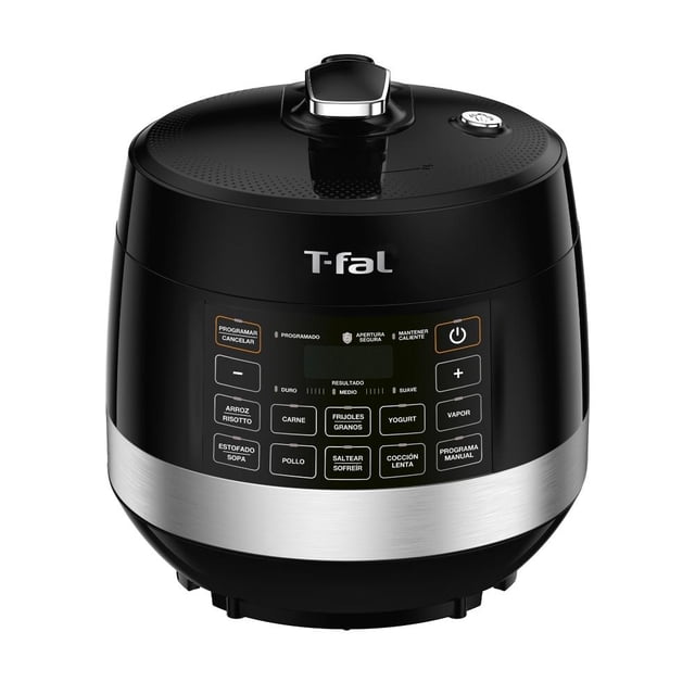 Olla de Presión Multifunción T-Fal Multichef 10 en 1 Negra con Recetario 4.8L 800W CY426850