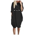 thumbnail image 1 of Mini Vestido Tipo Jersey Para Mujer Vestido de Bolsillo de Manga Larga Holgado de Gran Tamaño Para Mujer Odeerbi  ODB115742, 1 of 3