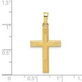 thumbnail image 2 of 14k Yellow Gold Brushed and Polished Latin Cross Pendant, 2 of 3