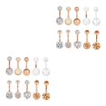 thumbnail image 1 of Guardoinrt 10PCS Lot Labret Tongue Barbells Jewelry Eyebrow Mix Rose Gold 2Set, 1 of 6