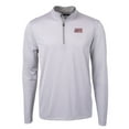 thumbnail image 2 of Men's Cutter & Buck  Gray/White Louisiana Ragin' Cajuns Big & Tall Virtue Eco Pique Micro Stripe Recycled Quarter-Zip, 2 of 3