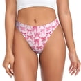 thumbnail image 1 of Balery Pink bows Tangas de Algodón para Mujer con Estampado – Ropa Interior Sexy, Transpirable, G-string-Small, 1 of 6