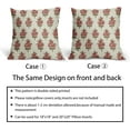thumbnail image 6 of Brown Red Floral Pillow Covers 18x18 Set of 2 Summer Autumn Flower Leaves Print Decorative Throw Pillow Cases Outdoor Farmhouse Decoration for Sofa Couch Bed, 6 of 6