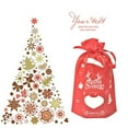 thumbnail image 3 of FELTECHELECTR 10 bolsas de regalo navideñas con cordón, no tejidas, ecológicas, para dulces, golosinas, regalos de fiesta (rojas), 3 of 6