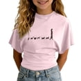 thumbnail image 3 of T-shirt à Col Rond pour Filles, T-Shirts Graphiques, T-Shirts pour Garçons, Hauts pour Filles 5-6 Ans, 3 of 5