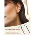 thumbnail image 6 of FindChic Women Dangle Earrings Thin Flat Geometric Stick Black Bar Earrings Jewelry Gifts for Birthday Christmas with Box, 6 of 8