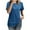 Blue, variant on Summer Oversize Shirts for Womens 2025 Fashion New Casual Solid Color Short Sleeved Round Neck Top/shirt