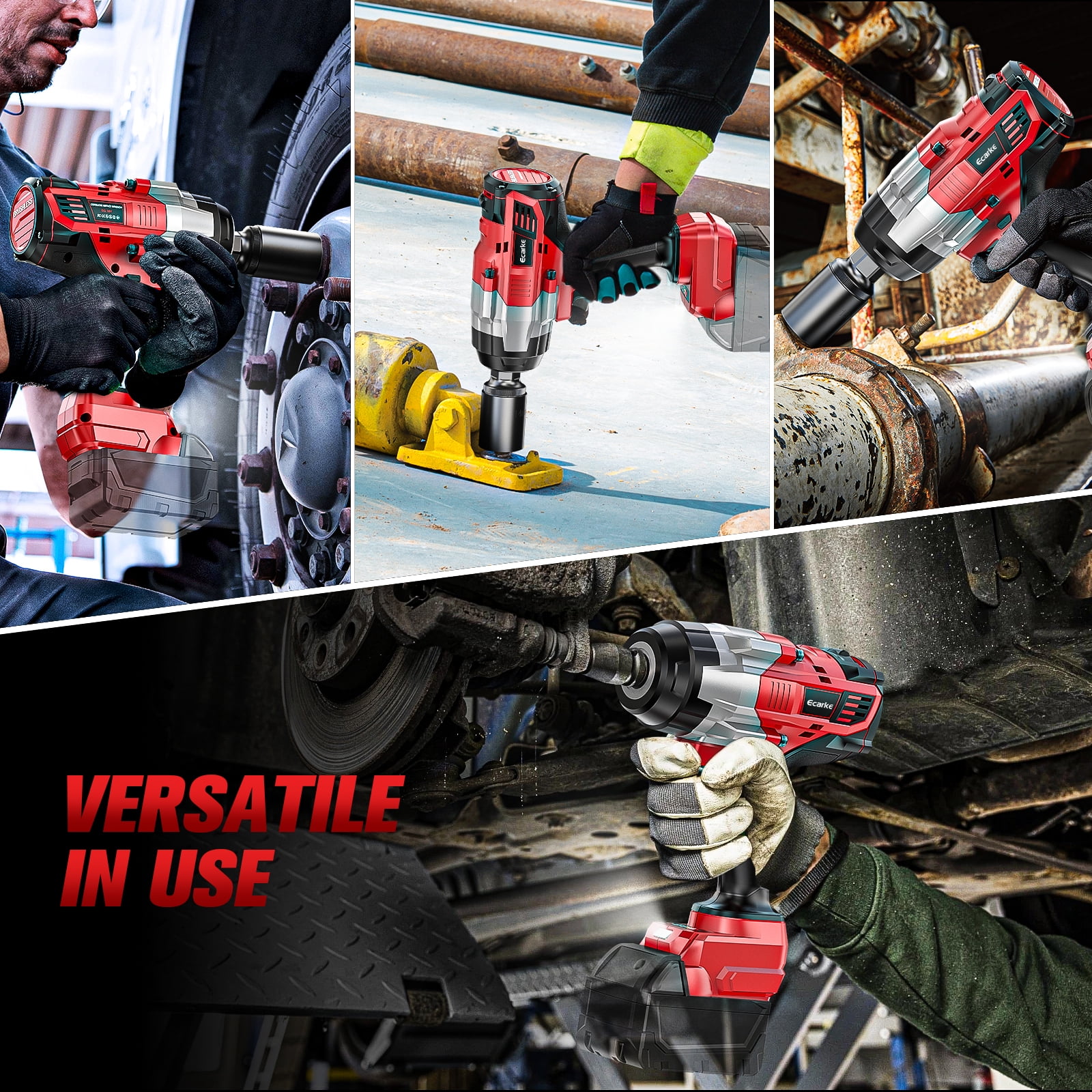 Cordless Impact Wrench 1/2 inch for Milwaukee 18v Battery, 1400 Ft-lbs High Torque Impact Driver, Brushless Electric Impact Gun with 4 Modes & LED Light for Car, Truck, Mower (Battery Not Included)