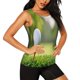thumbnail image 2 of Fotbe golf ball perched on a tee Blusas Sin Mangas para Mujer – Estilo Casual, Corte Suelto, Slim-Fit, Cuello Redondo Deportivo, Tops de Verano para Gimnasio y Yoga-Large, 2 of 7