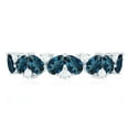 thumbnail image 4 of Rosec Jewels 1.25 CT Pear Cut London Blue Topaz and Round Moissanite Half Eternity Ring, 10K White Gold, US 12.50, 4 of 8