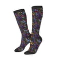 thumbnail image 2 of Fotbe Flowers And Birds print Women's Men's Novelty Crew Socks Cotton Socks Knee High Socks for Walking,Running,Nurses,Pregnancy, 2 of 9
