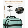 thumbnail image 5 of Hynes Eagle 22" Hybrid Carry-On Luggage, Solid Print, Teal, 5 of 10