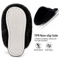 thumbnail image 6 of Ecetana Women's Furry Slippers Comfy Memory Foam Fuzzy Fluffy Slippers Non-slip Indoor House Shoes, 6 of 8