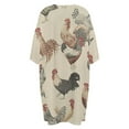 thumbnail image 5 of Chicken Pattern Sleepshirts For Sleeping Travels Loose Sleepdress Pajama Dress Soft Nightdress Sleepwear, 5 of 7