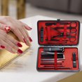 thumbnail image 4 of FEIGO Stainless Steel Professional Pedicure Kit 18PCS Manicure Set with Leather Travel Case for Men and Women, black, 4 of 8