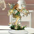 thumbnail image 6 of Ygdeyg Stained Glass Fairy Figurine Decor - Enchanted Fairy With Crystal Orb, Elegant Hanging Accent For Home, 6 of 8