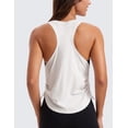 thumbnail image 3 of CRZ YOGA Pima Cotton Ruched Side Tank Tops for Women Workout Athletic Casual Racerback Sleeveless Shirts, 3 of 6