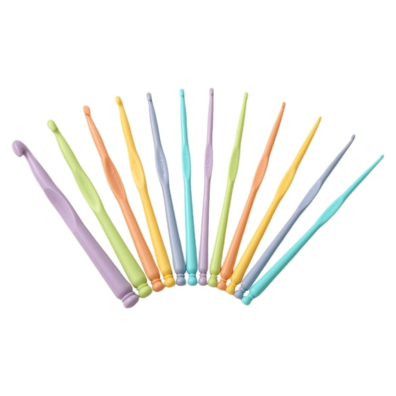 12Pcs Beginner Ergonomic Handle Crochet Hook 2.0mm-10mm Ergonomic Crochet Needle