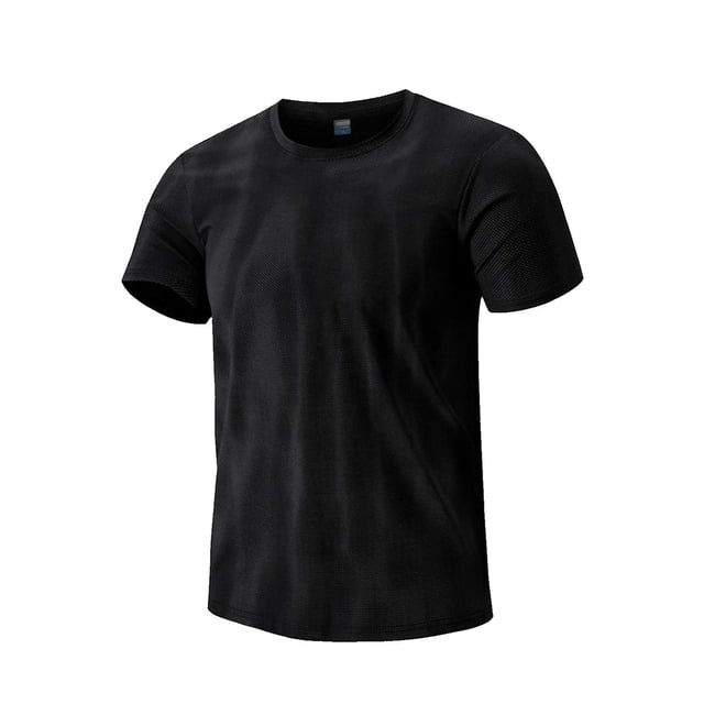 Tops para hombre, blusas y camisas de manga corta con cuello redondo para hombre, camiseta de manga corta con cuello redondo para hombre, blusa deportiva informal de seda fría transpirable para hombre