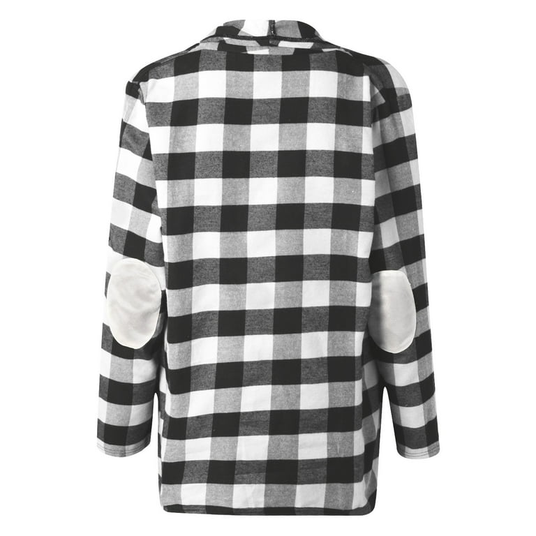 Black and white buffalo check sweater deals