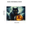 thumbnail image 3 of JRXY Halloween Black Cat Canvas Wall Art Print Cute Cat Theme for Home Office Decor 20x16in, 3 of 6