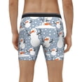 thumbnail image 4 of Picia Happy Snowmen Snowfall Pattern Men's Athletic Long Leg Briefs , Performance Stretch Underwear，Moisture-Wicking, 4 of 7