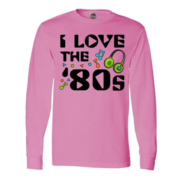 Inktastic I Love the '80s-musical notes Long Sleeve T-Shirt