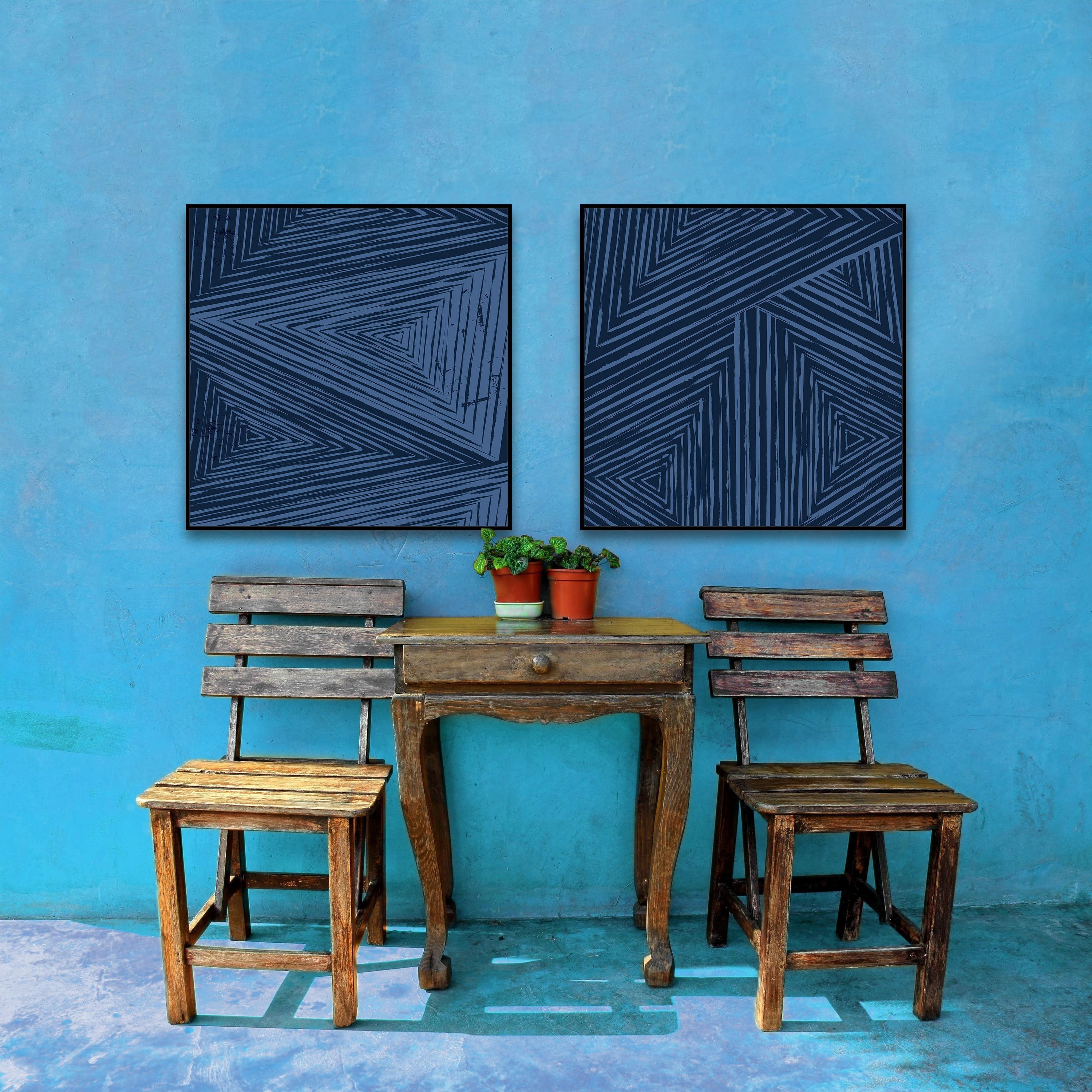 Marmont Hill Triangular Patterns Diptych
