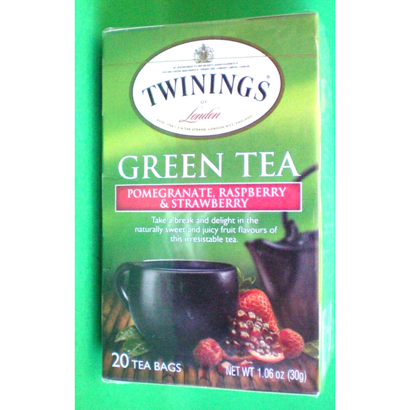 Twinings Green Tea Pomegranate Raspberry & Strawberry -- 20 Tea Bags