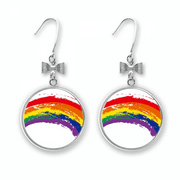 LGBT Rainbow Transgender Bow Earrings Drop Stud Pierced Hook