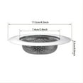 thumbnail image 6 of 2 Pack Sink Strainer Sets - Large Wide Rim 4.5" Stainless Steel Strainer with Rust-Free Function and Anti-Clogging Micro-Perforation - Kitchen Sink Drain Strainer (Black), 6 of 6