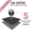 thumbnail image 2 of Piso Tatami 5m² 5pz Artes Marciales Gym Foamy 100x100x2cm Gris/Negro, 2 of 5
