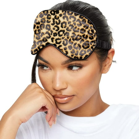 SMUG Satin Sleep Mask for Women, Lightweight Soft Silky Eye Mask for Travel, Animal Print