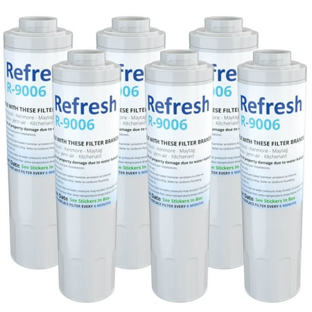 

Replacement Water Filter For KitchenAid Filter 4 -by Refresh (6 Pack)