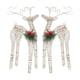 thumbnail image 4 of 2 estatuas de reno navideño con marco de alambre de hierro de 5 x 2 x 13 pulgadas, adorno de escritorio, centros de mesa navideños para dormitorio, Champán, 4 of 10