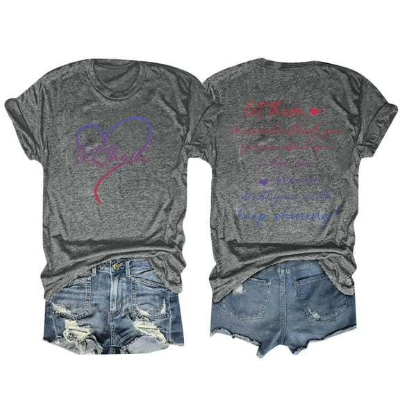 Wangmeiwg Let Them Shirt Misunderstand You You T Shirt Funny Saying Graphic Tees Printed Motivational Tops For Women Med Womens Shirts