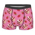thumbnail image 4 of Goofa Strawberry Cake Printed Men's Boxer Briefs Underwear, Moisture-Wicking Underwear, Trunk,Soft and Breathable Cotton Underwear-Small, 4 of 9