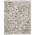 thumbnail image 4 of SAFAVIEH Ocean Trellis Solid Plush Polyester Shag Area Rug, Light Grey, 10' x 14', 4 of 11