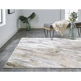 thumbnail image 6 of 5' X 8' Ivory Tan And Brown Abstract Area Rug, 6 of 9