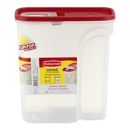 Rubbermaid 18 Cup Flip-Top Cereal and Food Storage Container, Red