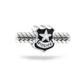 thumbnail image 2 of Bling Jewelry Womens Serve Protect Officer Badge Charm Bead Sterling Silver for European Bracelet, 2 of 3