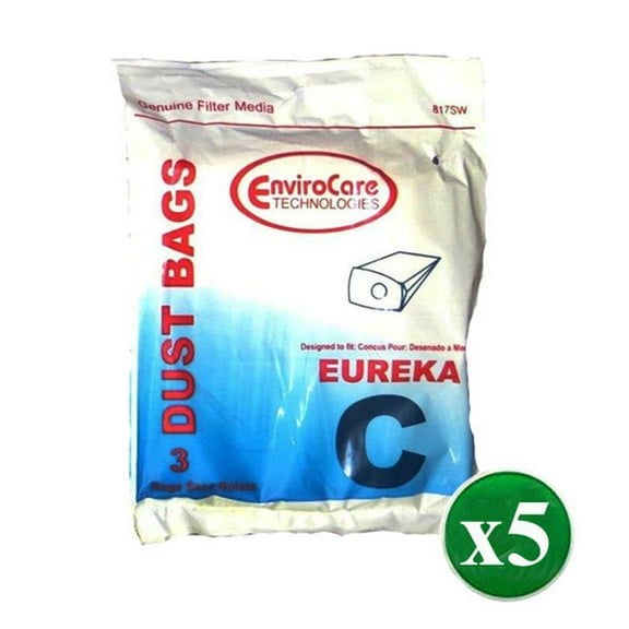 Replacement Part For Eureka Sanitaire Style C Vacuum bags Specially Works With Mighty Mite, 52318AA Series Models 15Bags # 817SW