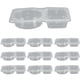 thumbnail image 2 of Paquete de 10 Recipientes para Condimentos de Doble Compartimento con Tapa | Vasos para Refrigerios de 2 Compartimentos | 180 Ml Cada Uno | Apto para Lavavajillas y Microondas | Material Pp de Grado, 2 of 7