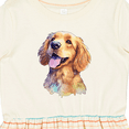 thumbnail image 4 of Inktastic Golden Retriever Watercolor Girls Toddler Dress, 4 of 5
