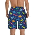 thumbnail image 3 of Kdxio Dinosaurs Adventure Pattern Mens Casual Shorts - Drawstring Summer Beach Sports Shorts for Men, 3 of 9
